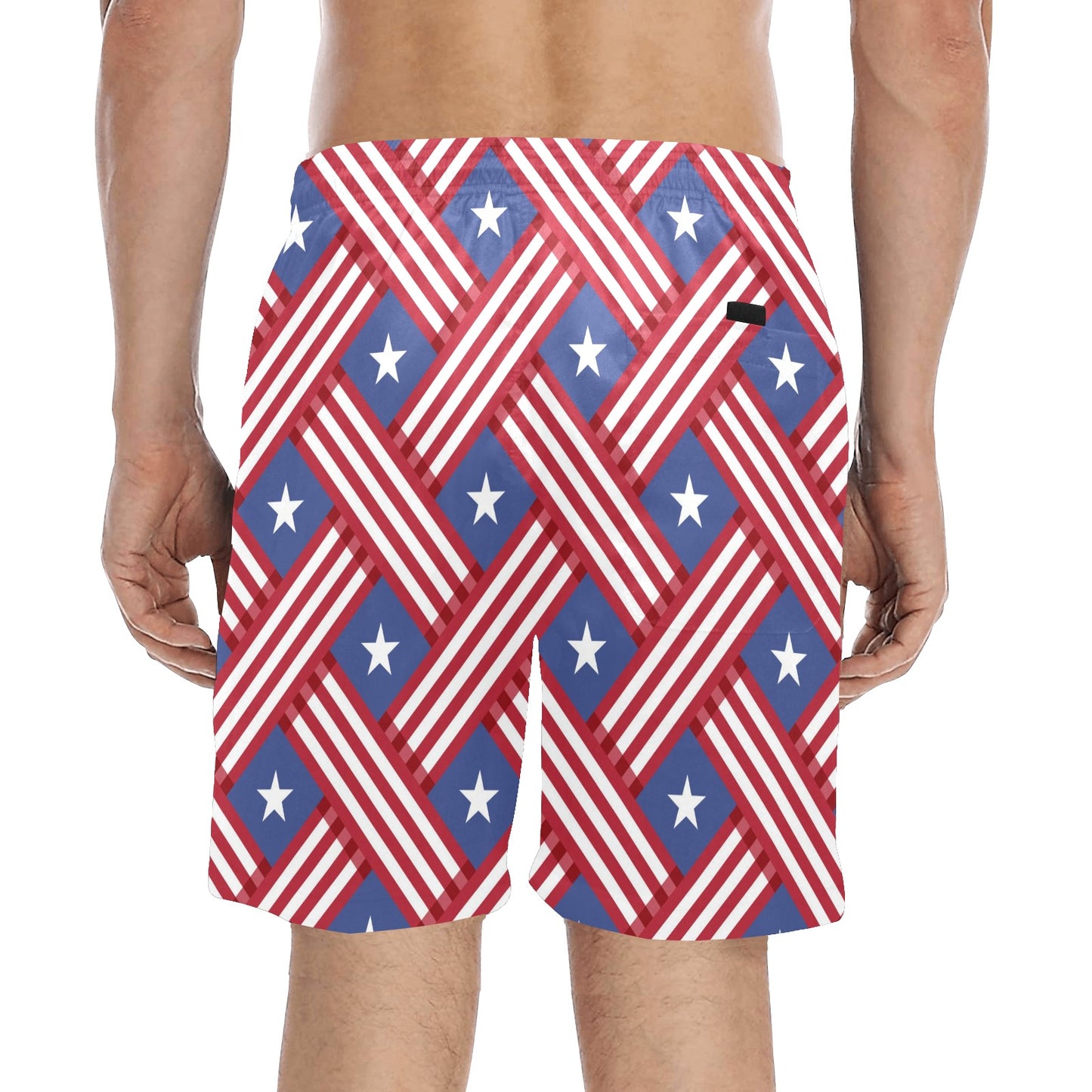 American flag Pattern Men's Swim Trunks Beach Shorts