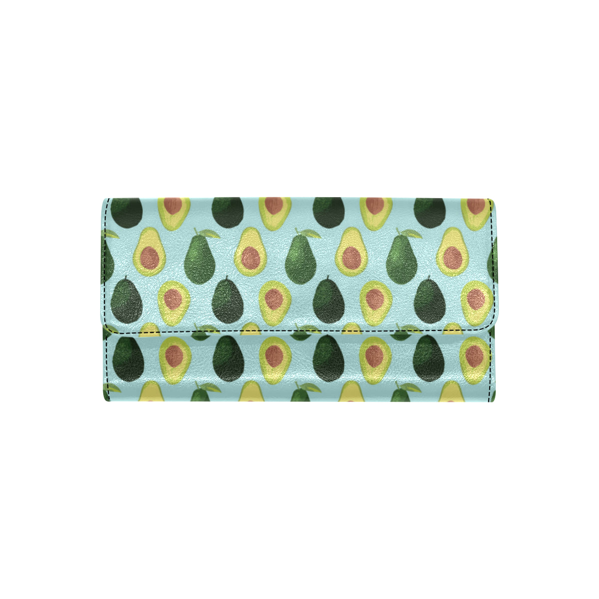 Avocado Pattern Print Design 04 Women's Trifold Wallet