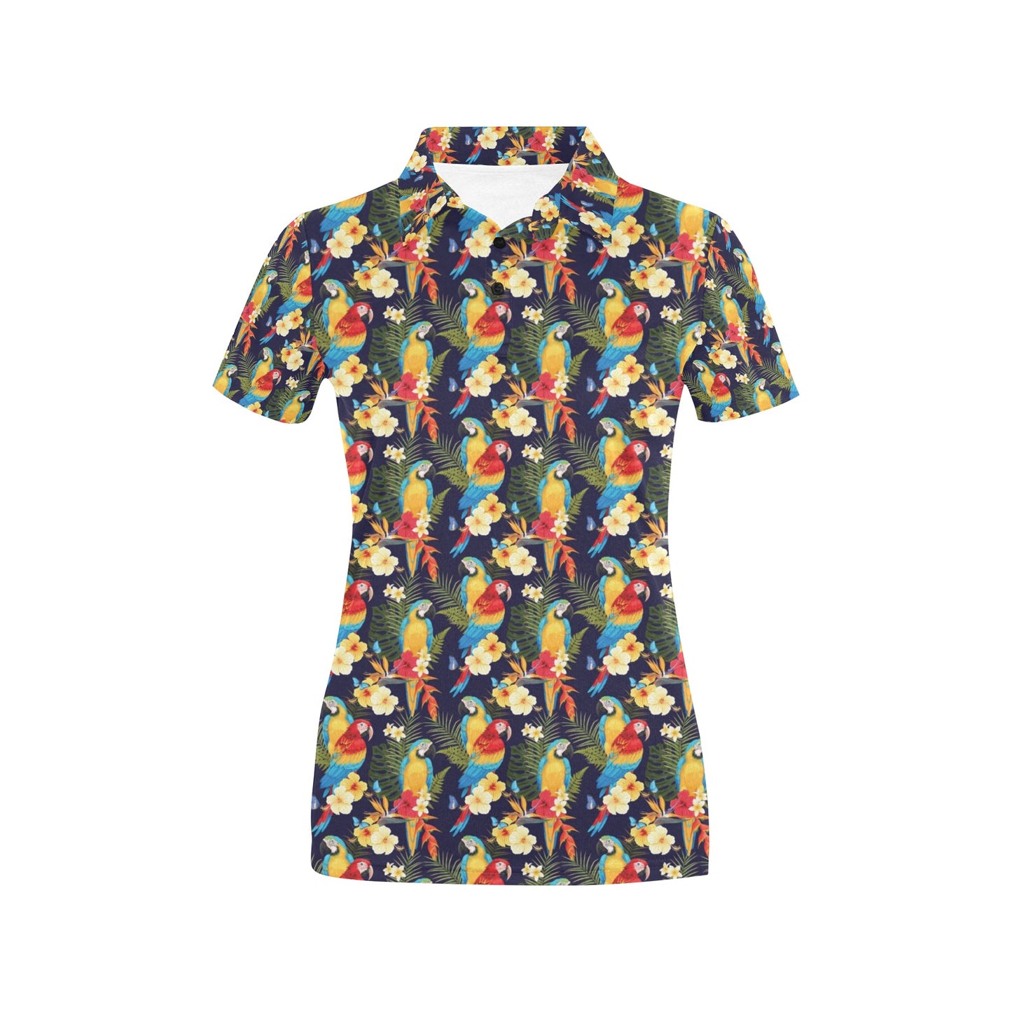 Parrot Themed Design Women's Polo Shirt