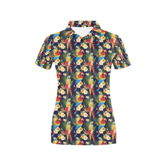 Parrot Themed Design Women's Polo Shirt