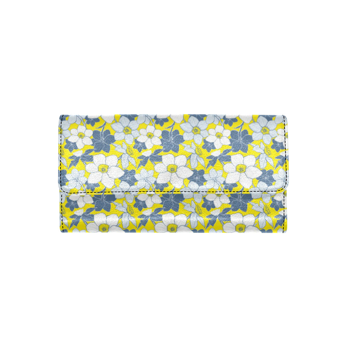 Daffodils Pattern Print Design 01 Women's Trifold Wallet