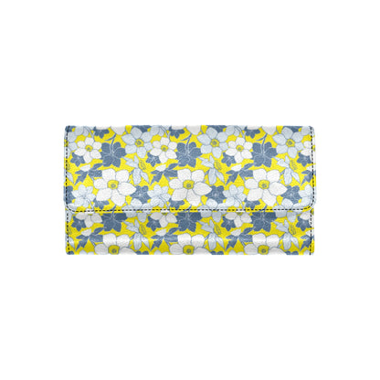Daffodils Pattern Print Design 01 Women's Trifold Wallet
