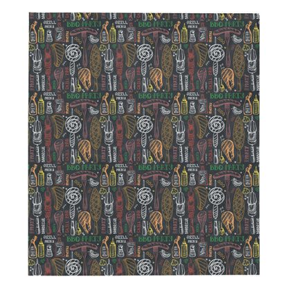 Barbecue Pattern Print Design 03 Premium Quilt