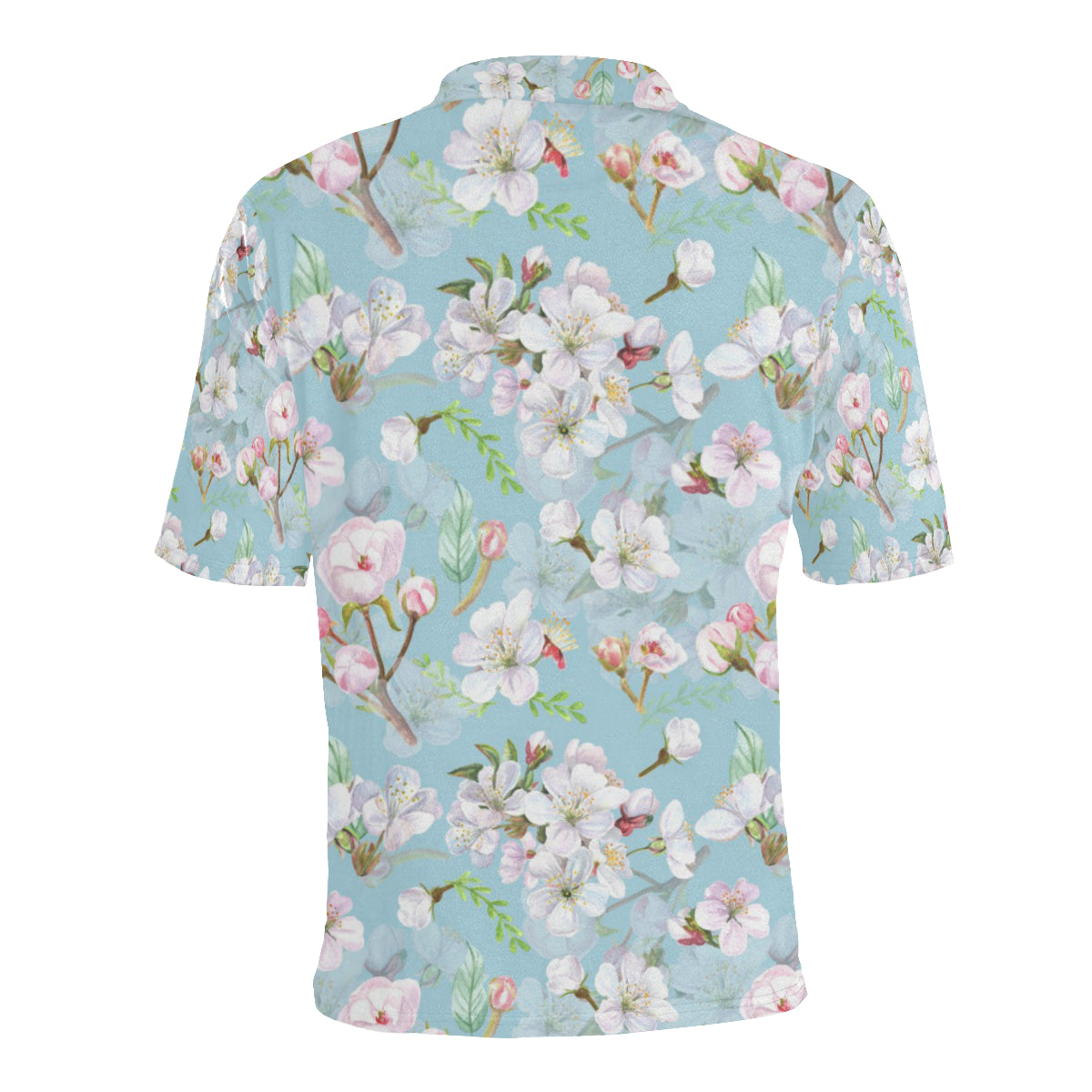 Apple blossom Pattern Print Design AB06 Men Polo Shirt