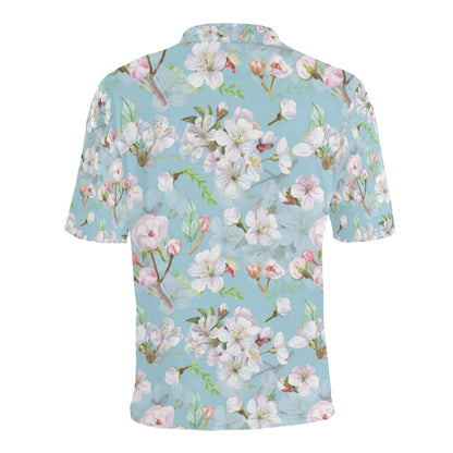Apple blossom Pattern Print Design AB06 Men Polo Shirt