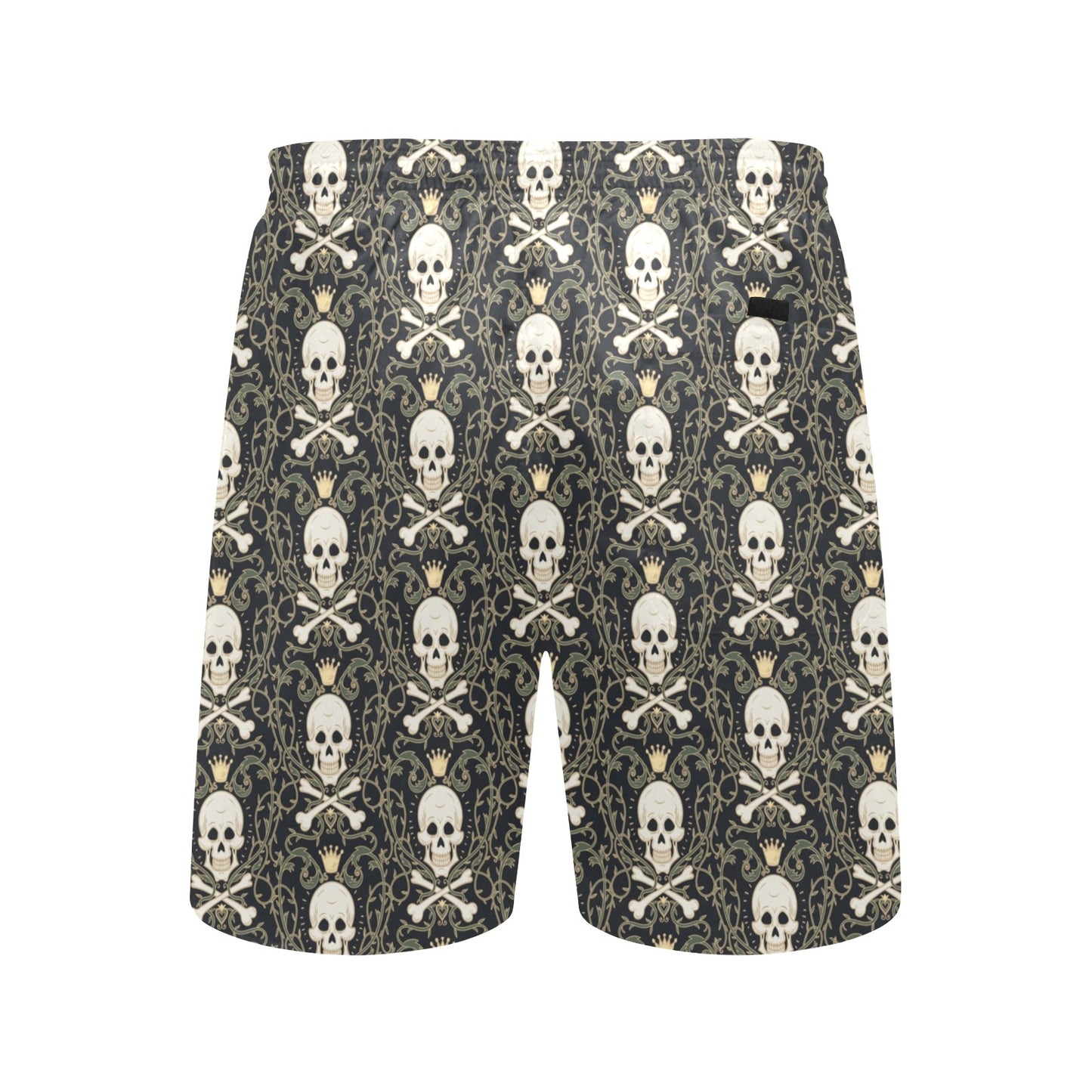 Skull King Print Design LKS307 Men's Swim Trunks Beach Shorts