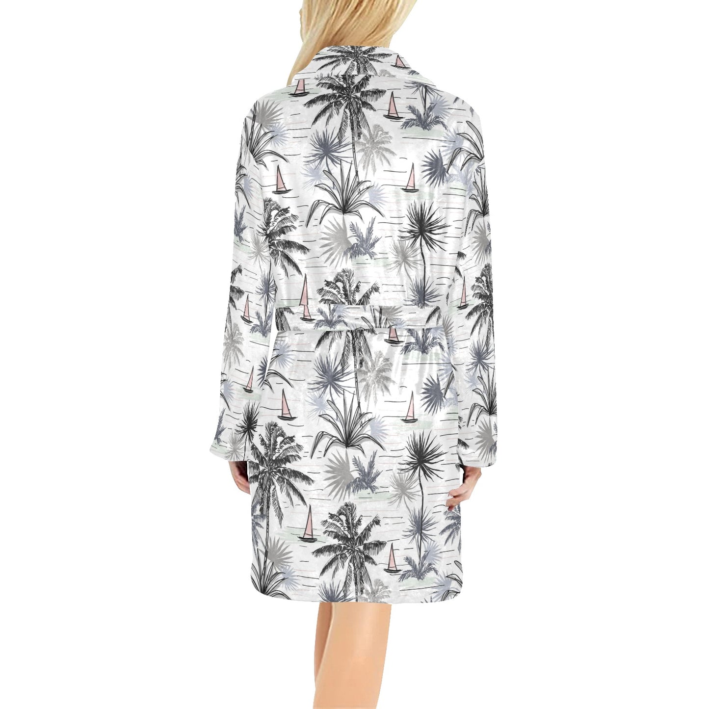 Pacific island Pattern Print Design A04 Women's Fleece Robe