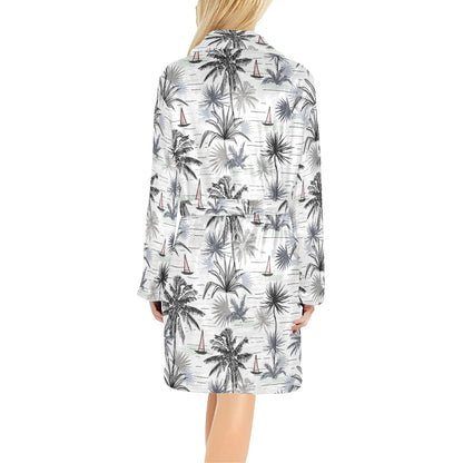 Pacific island Pattern Print Design A04 Women's Fleece Robe