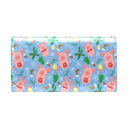 Pig Print Design LKS404 Women's Trifold Wallet