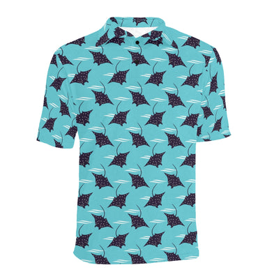 Manta Ray Print Design LKS403 Men Polo Shirt