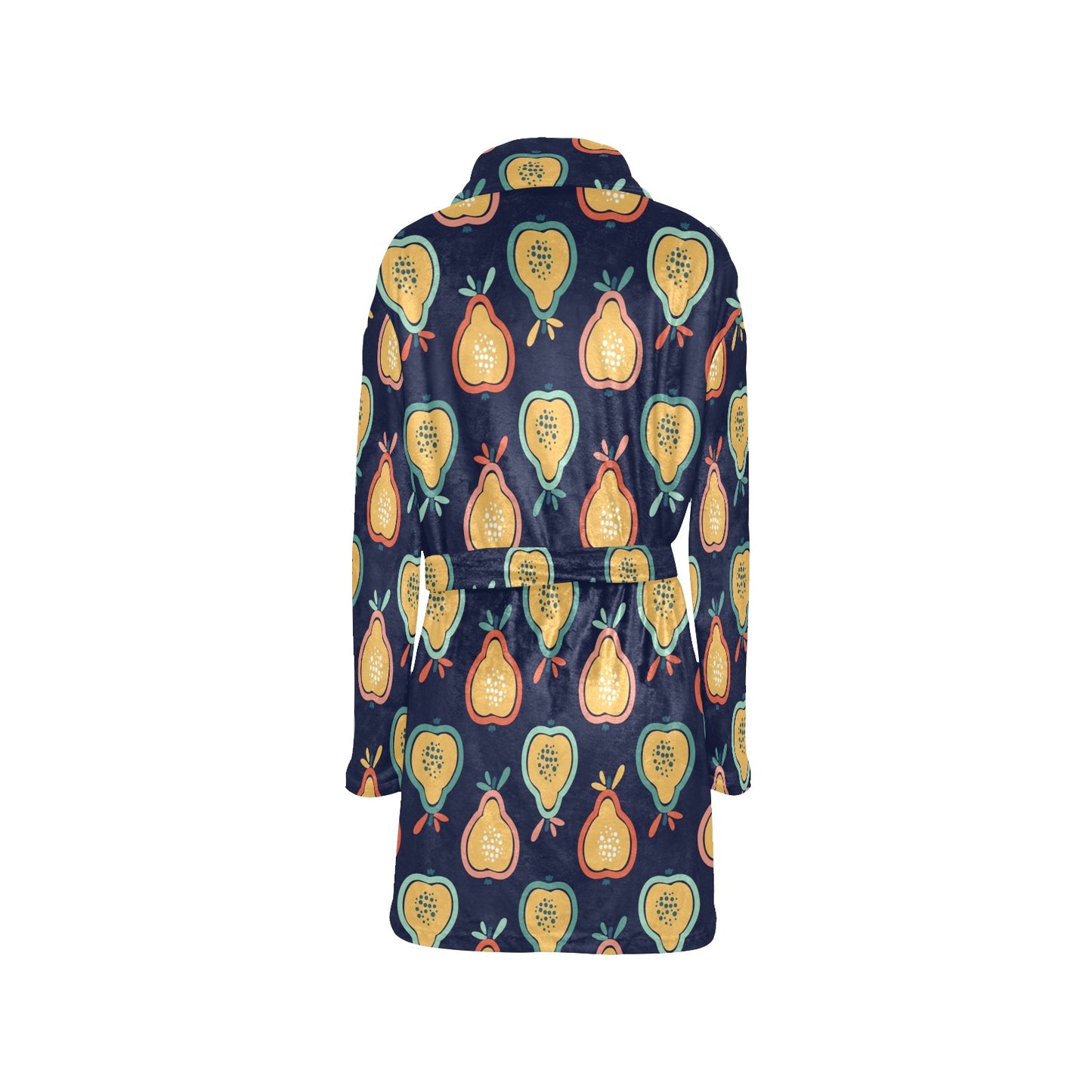 Pear Pattern Print Design PE03 Women's Fleece Robe
