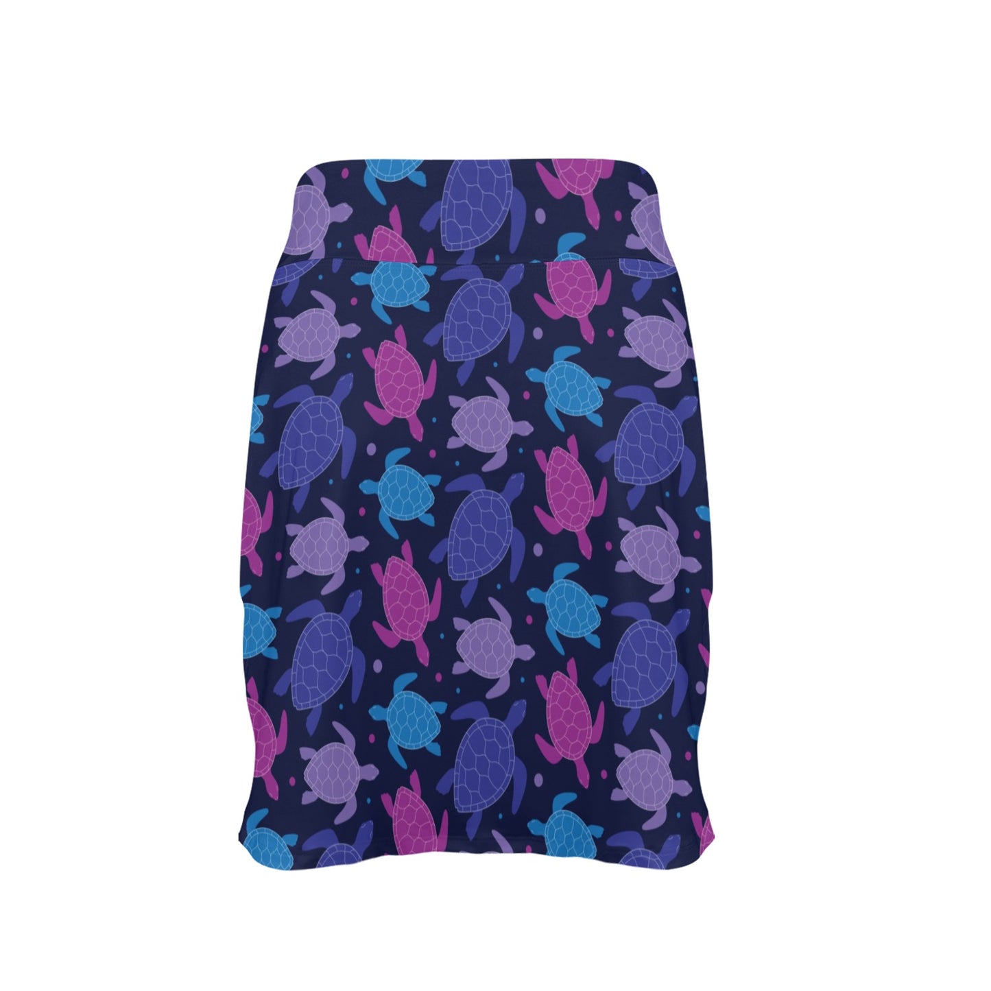 Sea Turtle Print Design LKS309 17" Golf & Pickleball Skort with Pockets