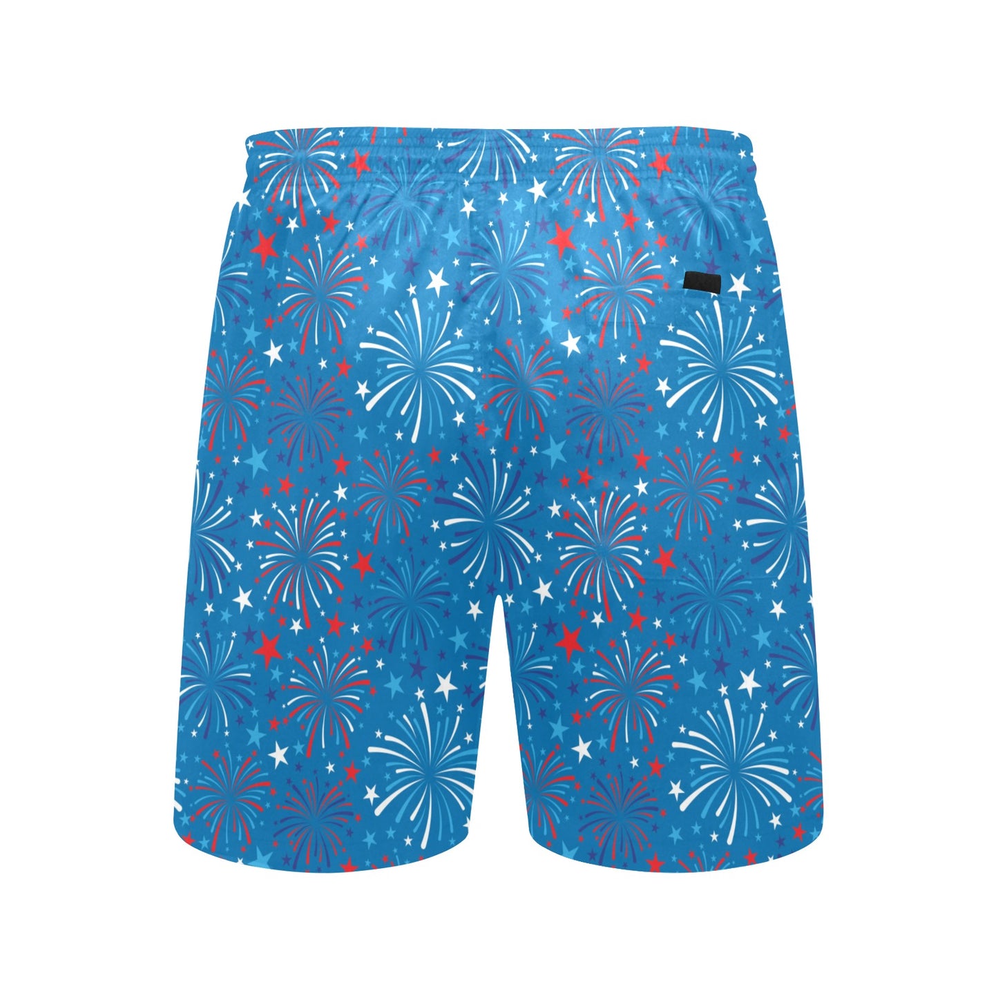 Firework Celebration Print Design LKS304 Men's Swim Trunks Beach Shorts