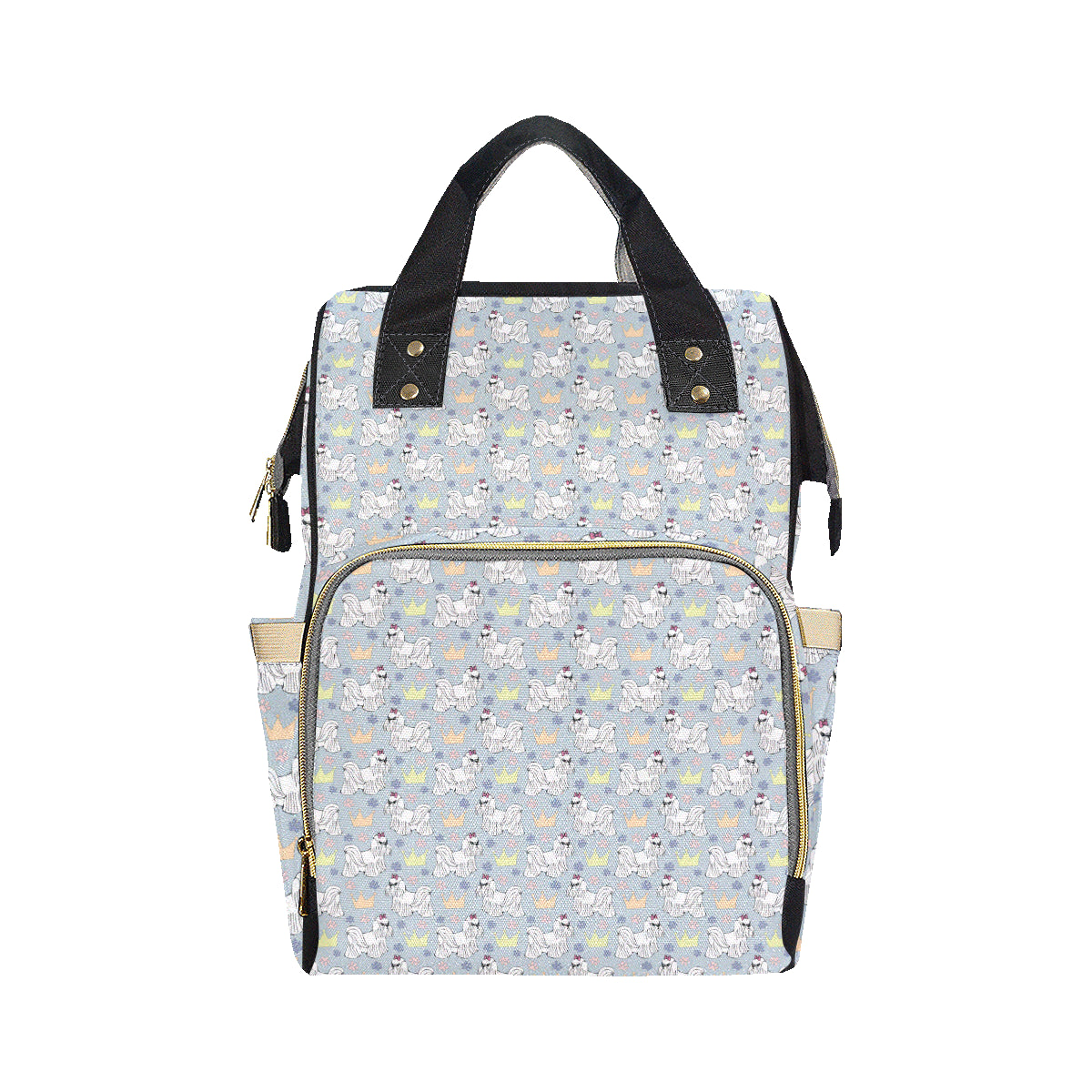 Maltese Pattern Print Design 04 Diaper Bag Backpack