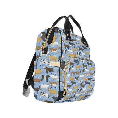 Cattle Pattern Print Design 02 Diaper Bag Backpack