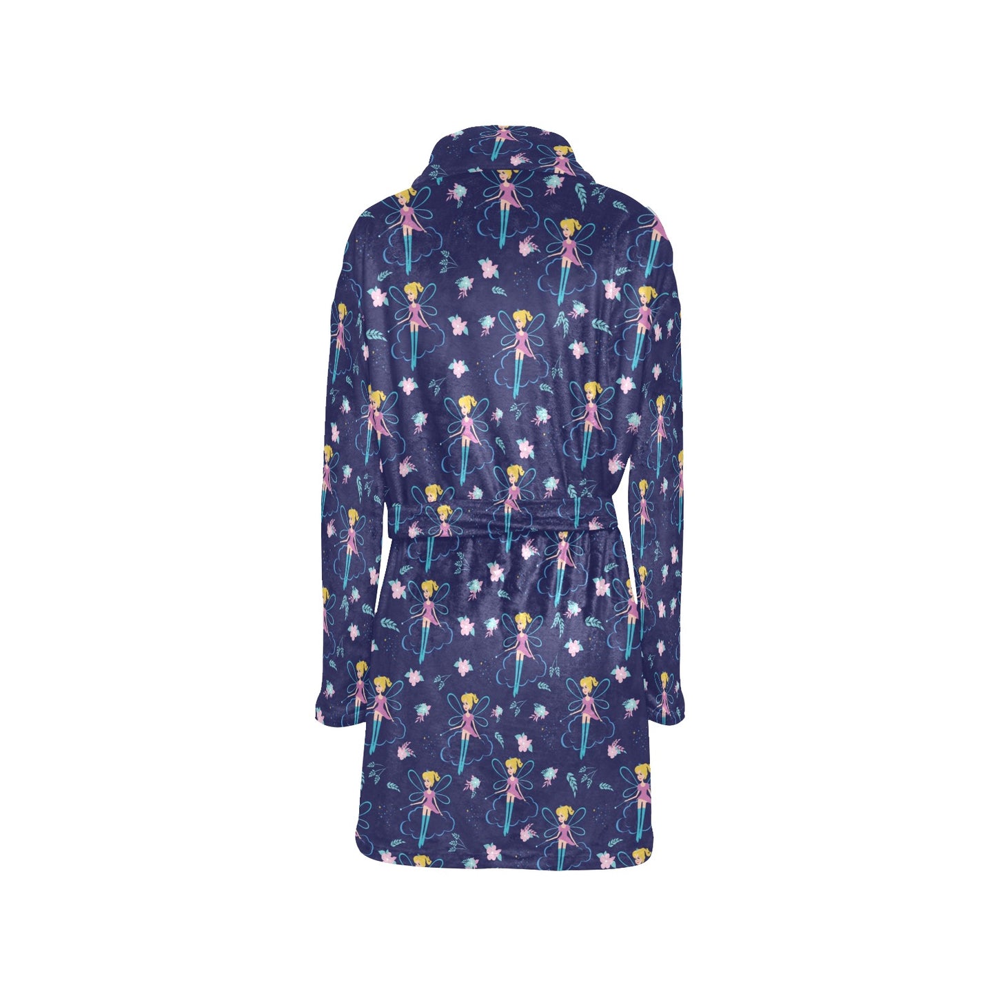 Fairy Cartoon Style Print Pattern Women's Fleece Robe