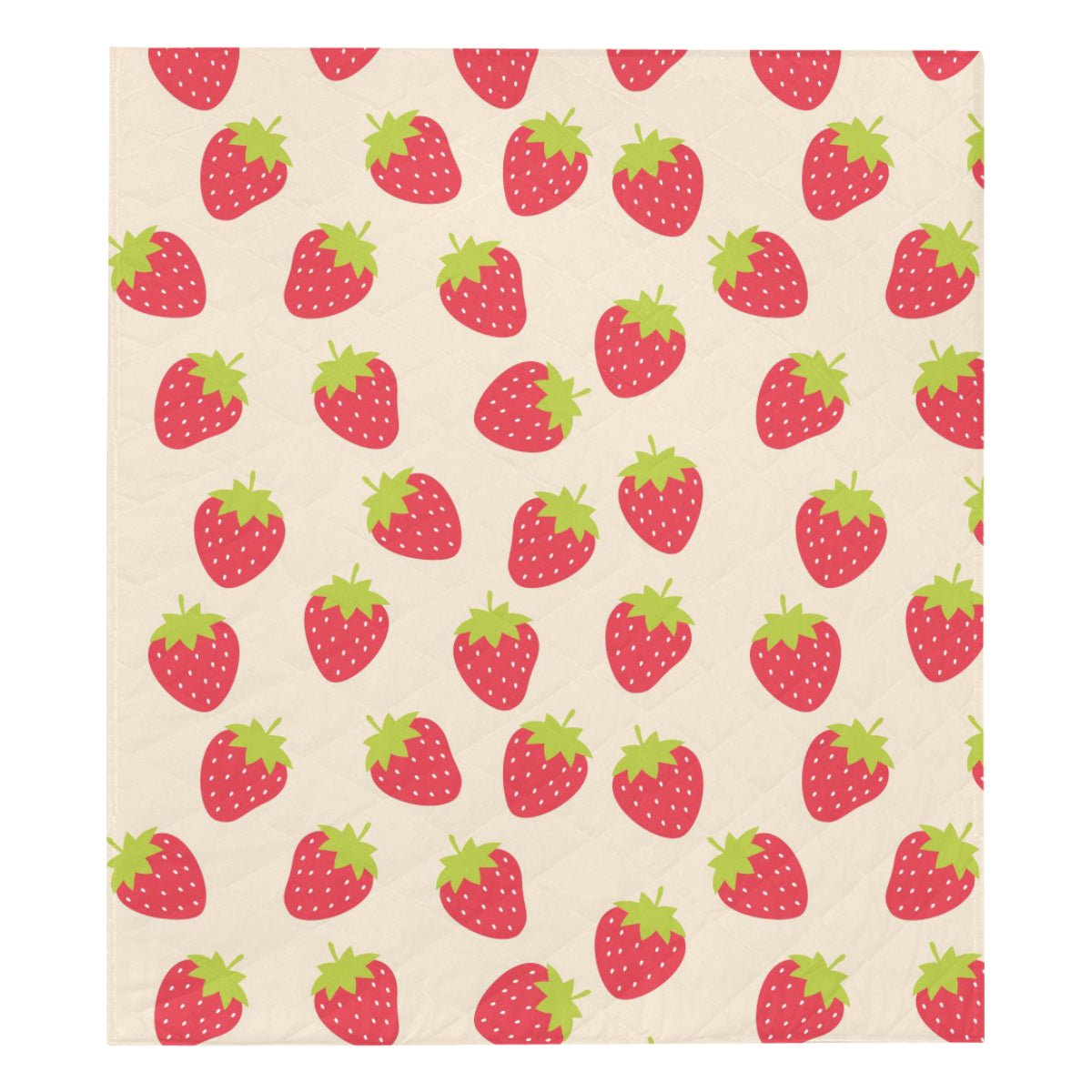 Strawberry Pattern Print Design SB02 Premium Quilt