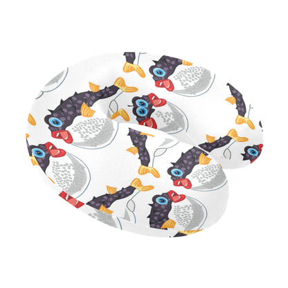 Fugu Pattern Print Design 03 U-Shaped Travel Neck Pillow