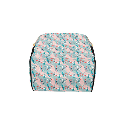 Kayak Pattern Print Design 05 Diaper Bag Backpack
