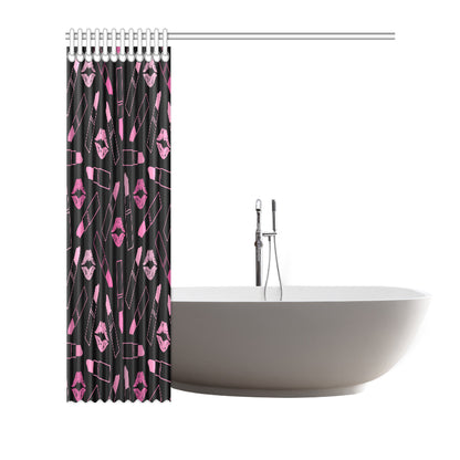 Lipstick Pink Pattern Print Design 01 Shower Curtain
