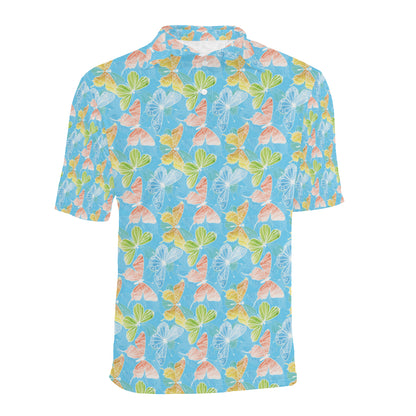 Butterfly Pattern Print Design 05 Men Polo Shirt