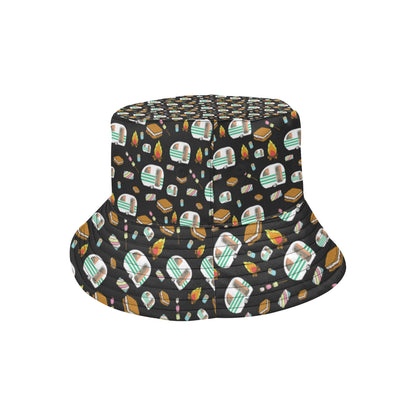 Camper marshmallow Camping Design Print Unisex Bucket Hat
