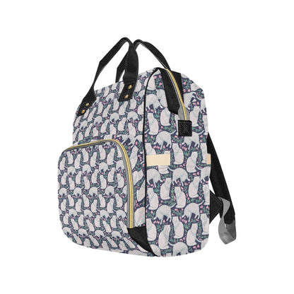 Cat Pattern Print Design 06 Diaper Bag Backpack