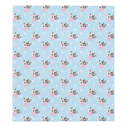 Cow Pattern Print Design 07 Premium Quilt