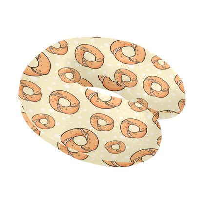 Bagel Pattern Print Design 03 U-Shaped Travel Neck Pillow