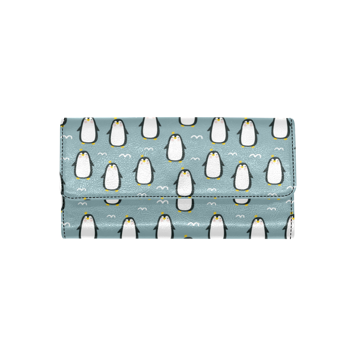 Penguin Pattern Print Design A02 Women's Trifold Wallet