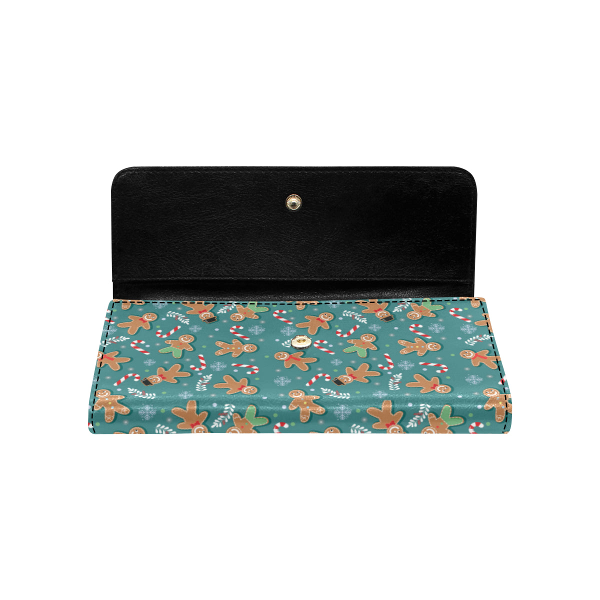 Gingerbread Pattern Print Design 05 Women's Trifold Wallet