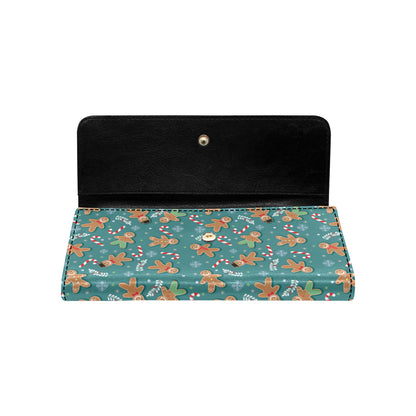 Gingerbread Pattern Print Design 05 Women's Trifold Wallet