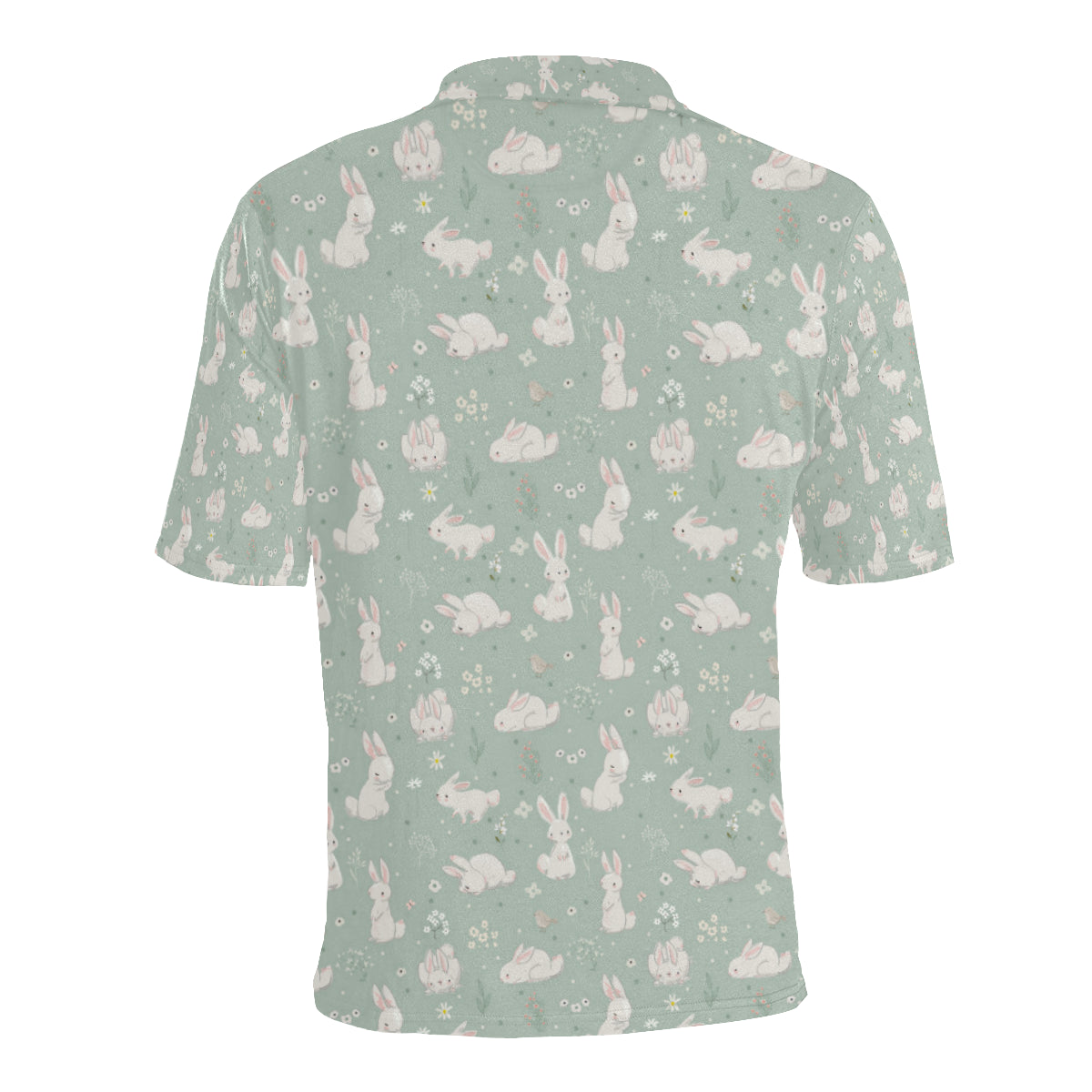 Bunny Pattern Print Design 03 Men Polo Shirt