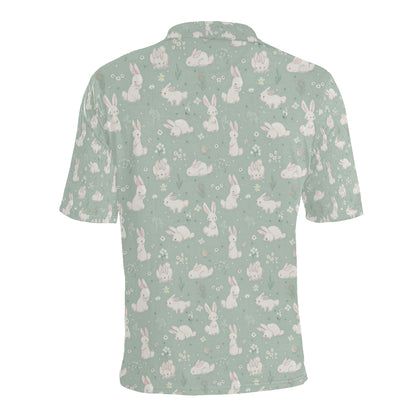 Bunny Pattern Print Design 03 Men Polo Shirt