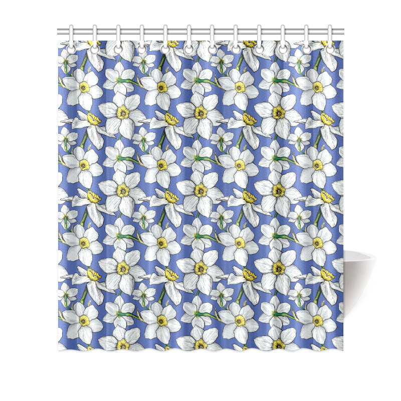 Daffodils Pattern Print Design DF08 Shower Curtain