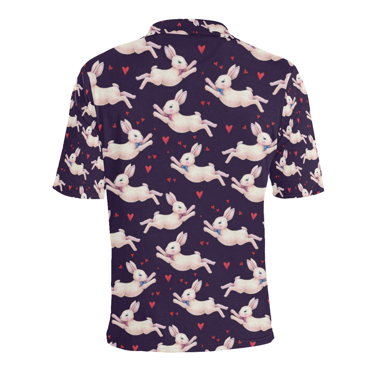 Rabbit Pattern Print Design RB016 Men Polo Shirt