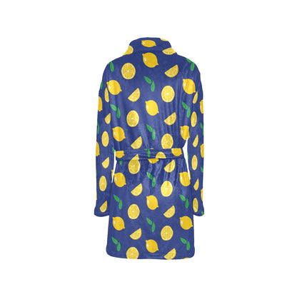 Citrus  Pattern Print Design 02 Women's Fleece Robe