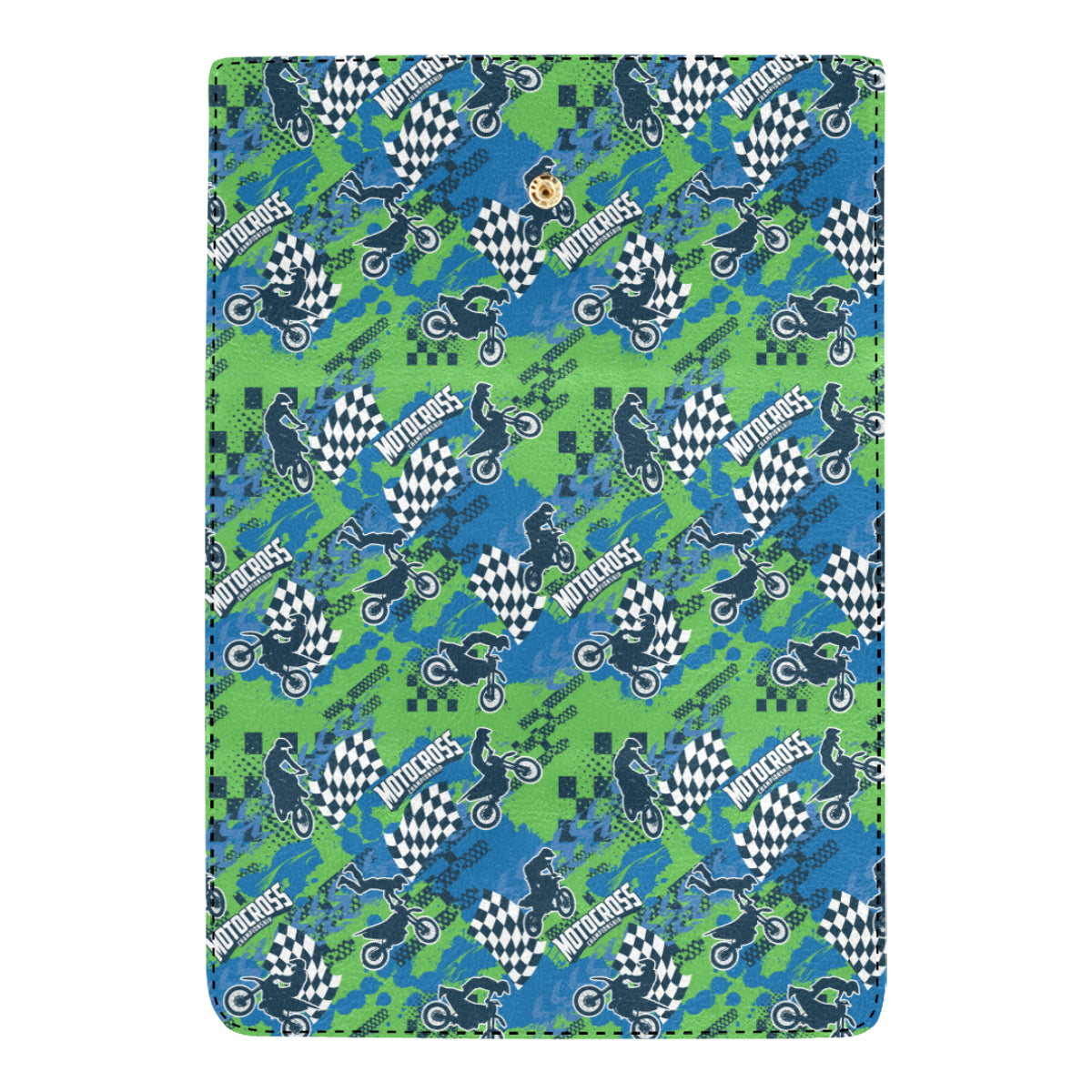 Motocross Pattern Print Design 04 Women's Trifold Wallet