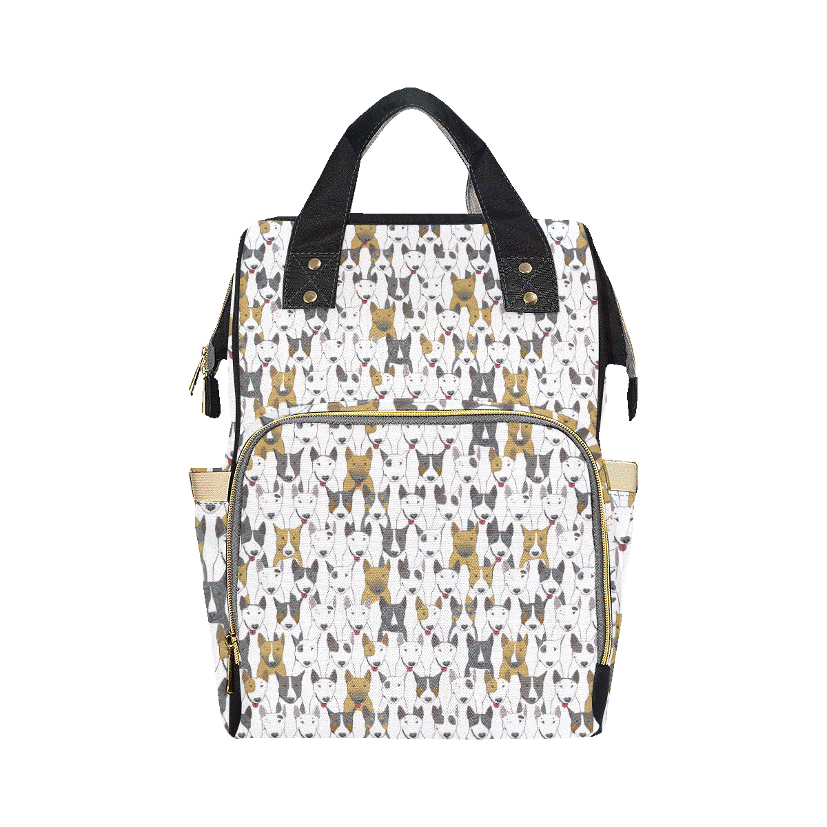 Bull Terriers Pattern Print Design 03 Diaper Bag Backpack