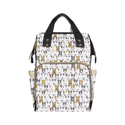Bull Terriers Pattern Print Design 03 Diaper Bag Backpack