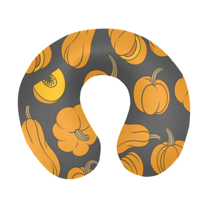 Pumpkin Pattern Print Design A03 U-Shaped Travel Neck Pillow