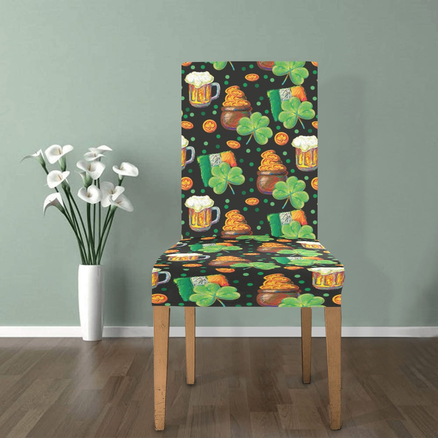 St Patricks Day Print Design LKS303 Dining Chair Slipcover