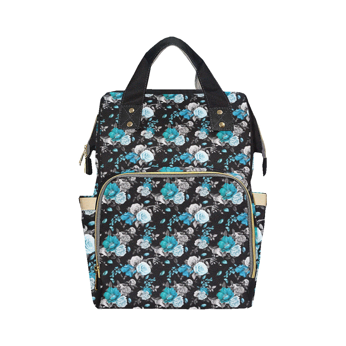 Rose Pattern Print Design A02 Diaper Bag Backpack