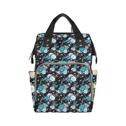 Rose Pattern Print Design A02 Diaper Bag Backpack