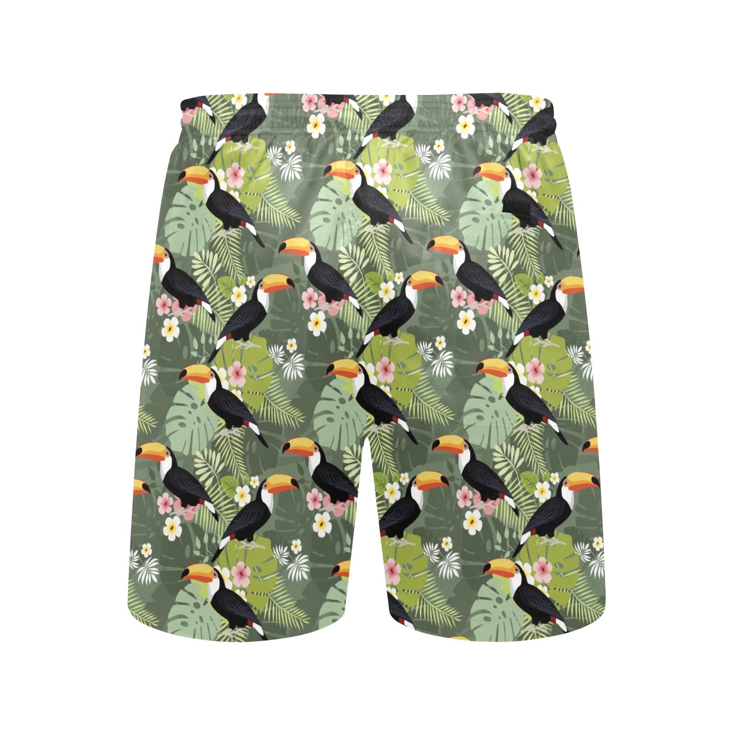 Toucan Print Design LKS304 Men's Swim Trunks Beach Shorts