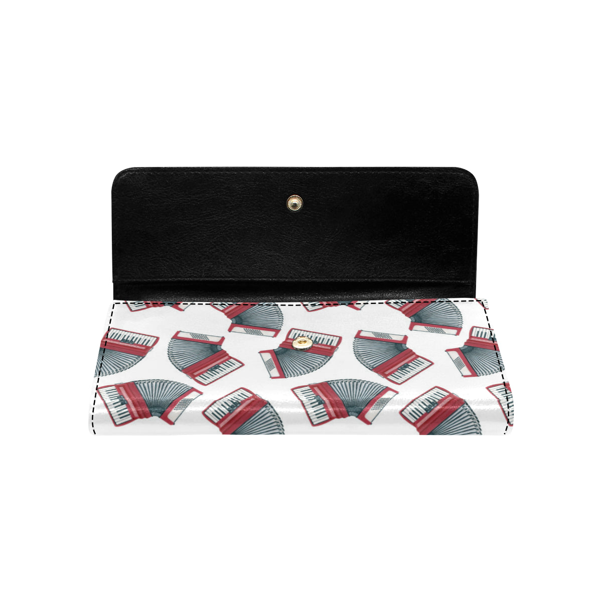 Accordion Pattern Print Design 03 Women's Trifold Wallet