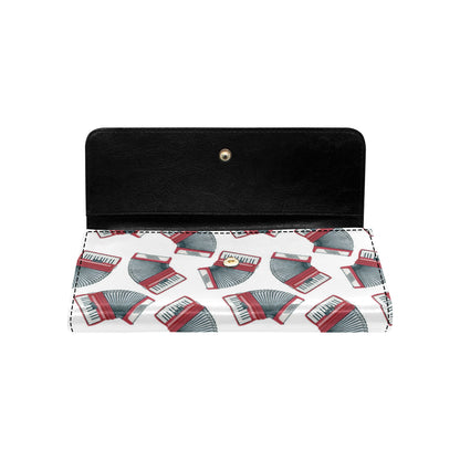 Accordion Pattern Print Design 03 Women's Trifold Wallet