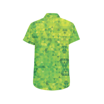 Geometric Print Design LKS402 Men Short Sleeve Button Up Shirt