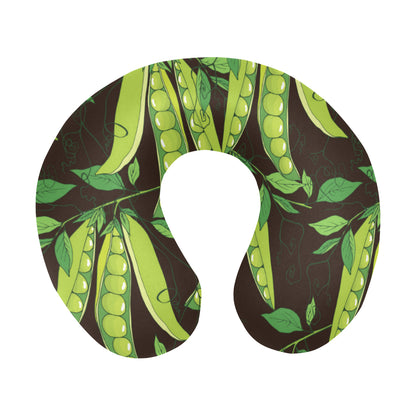 Peas Pattern Print Design A03 U-Shaped Travel Neck Pillow