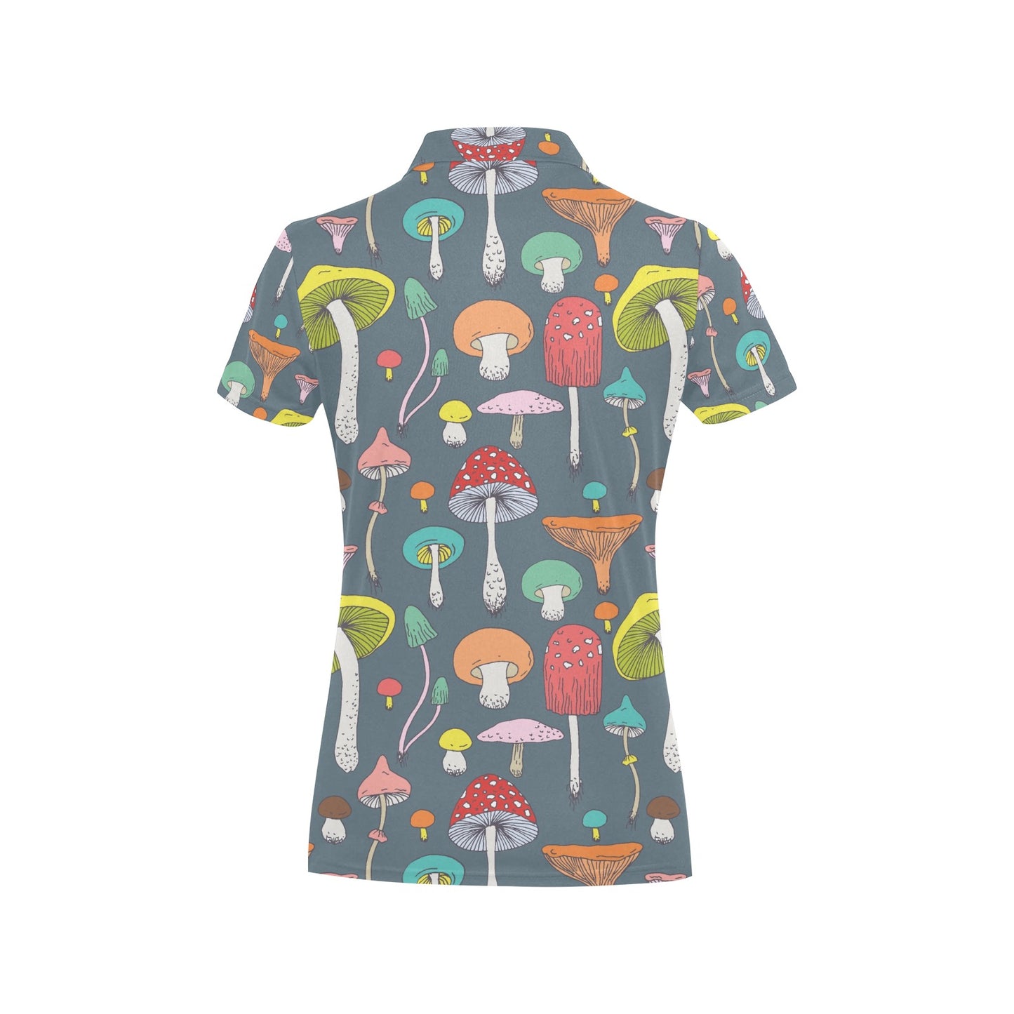 Mushroom Pattern Print Design A03 Women's Polo Shirt